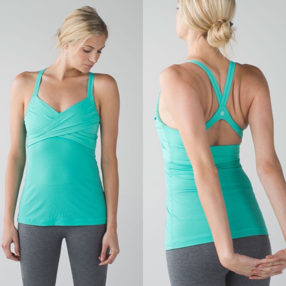 Lululemon Wrap it up tank top Bali breeze green 4